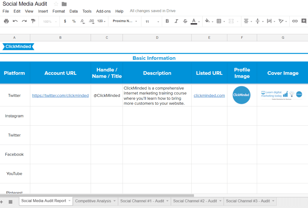 A Comprehensive Social Media Audit Template For 2023 ClickMinded