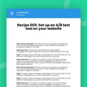 set up an ab test tool on your website