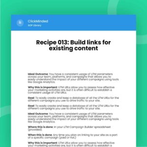 build links for existing content