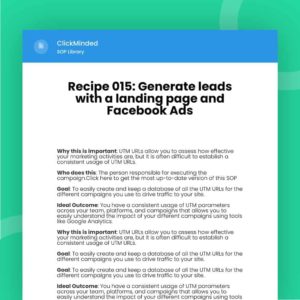generate leads with a landing page and facebook ads