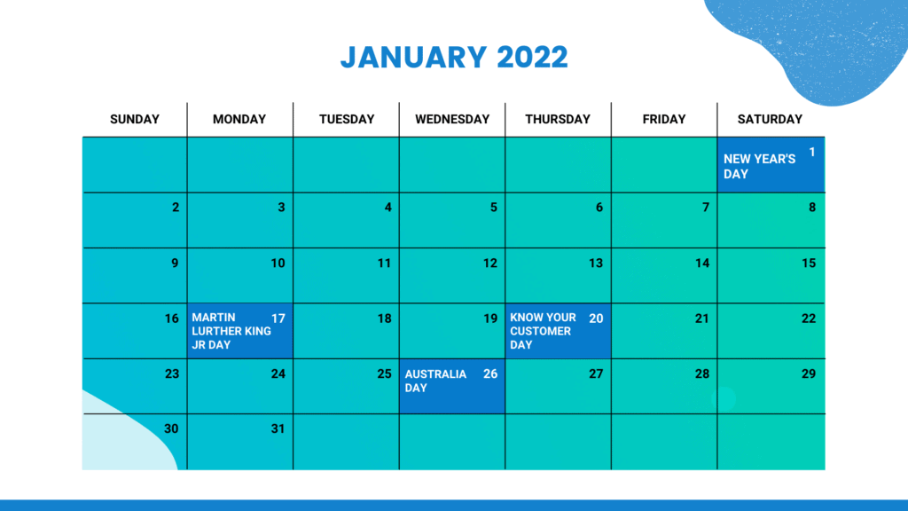 marketing calendar jan
