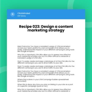 Recipe 023: Design a content marketing strategy