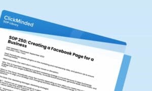 SOP 250: Creating a Facebook Page for a Business